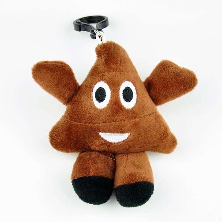 Miniemoji som är en bajshög