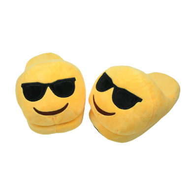 Emojitofflor som är coola med solglasögon
