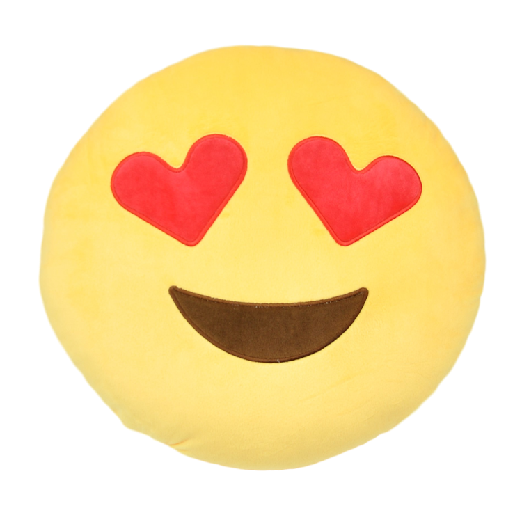Hjärtkudde – Emojikudde med hjärtformade ögon