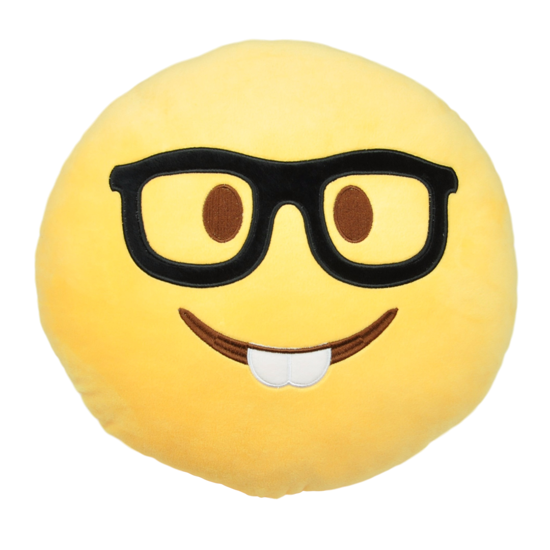 Emojikudde som är en nörd