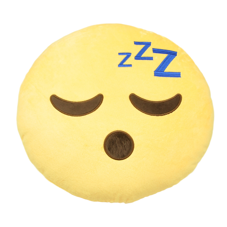 Emojikudde som sover och snarkar