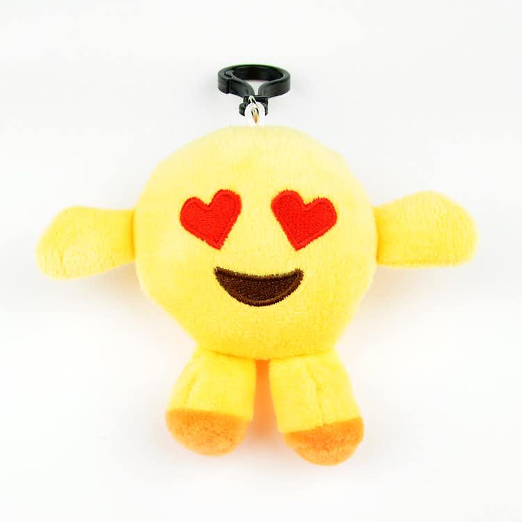 Miniemoji med hjärtformade ögon