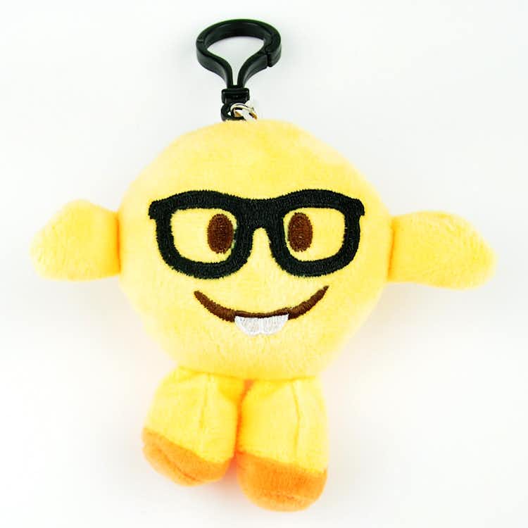 Miniemoji som är en nörd