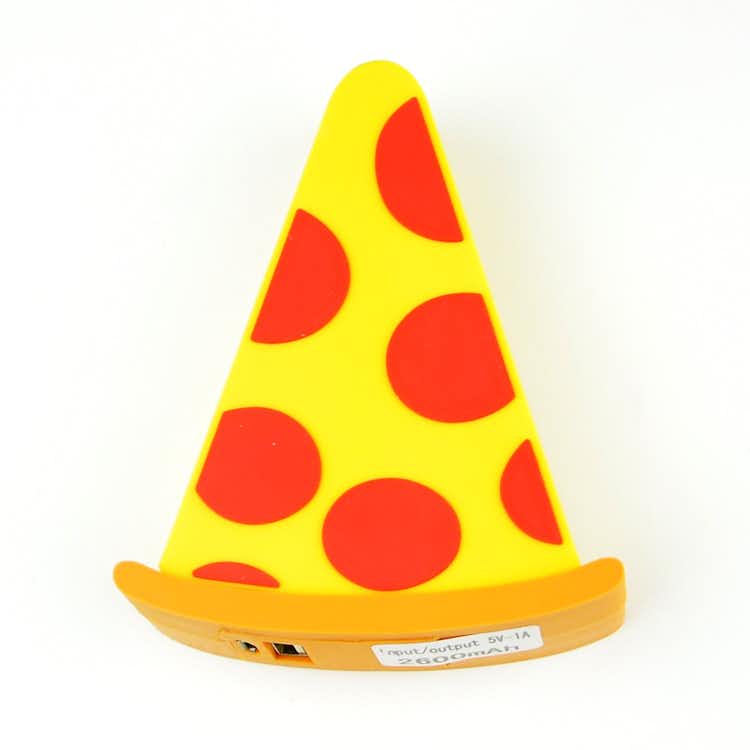 Powerbank som är en pizzaslice