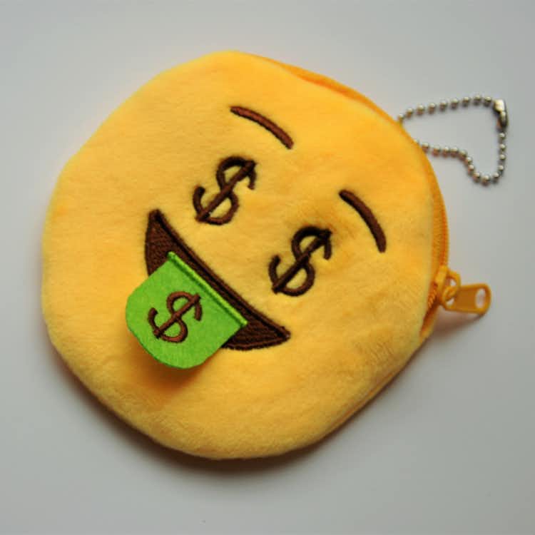 Emojiplånbok som har cash