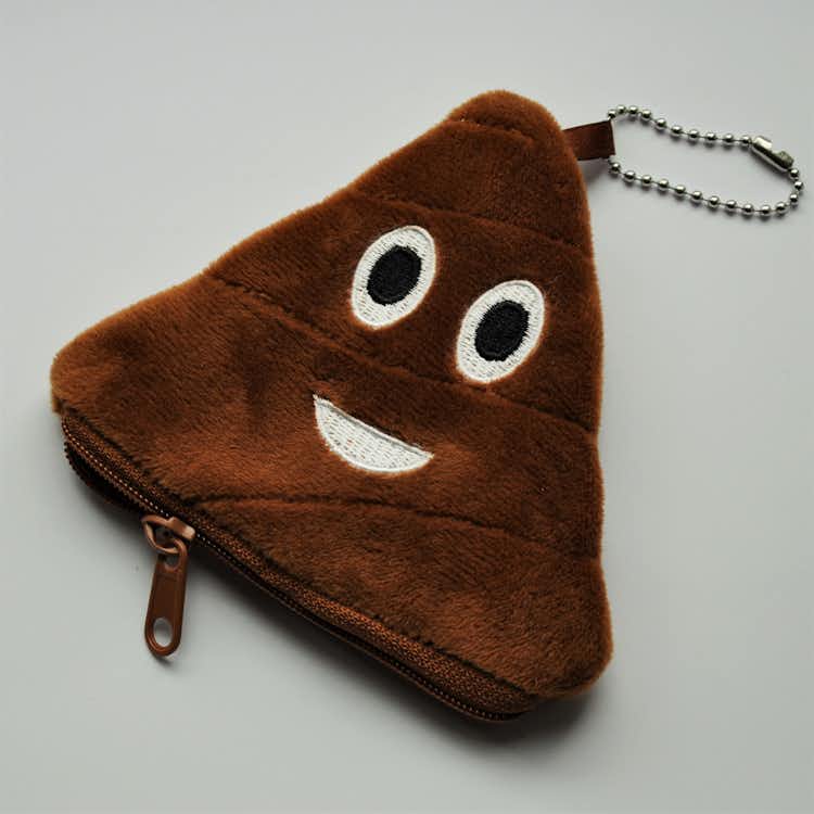 Emojiplånbok som är en bajshög